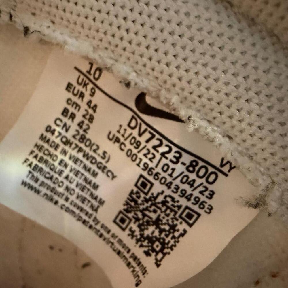 Authentic Nike Dunks High Tops Men's Sz 10 Orange & White DV7223-800 Athletic - Picture 7 of 7